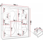 Ντουλάπα Bahrajn III 180 συρόμενη-Cashmere
