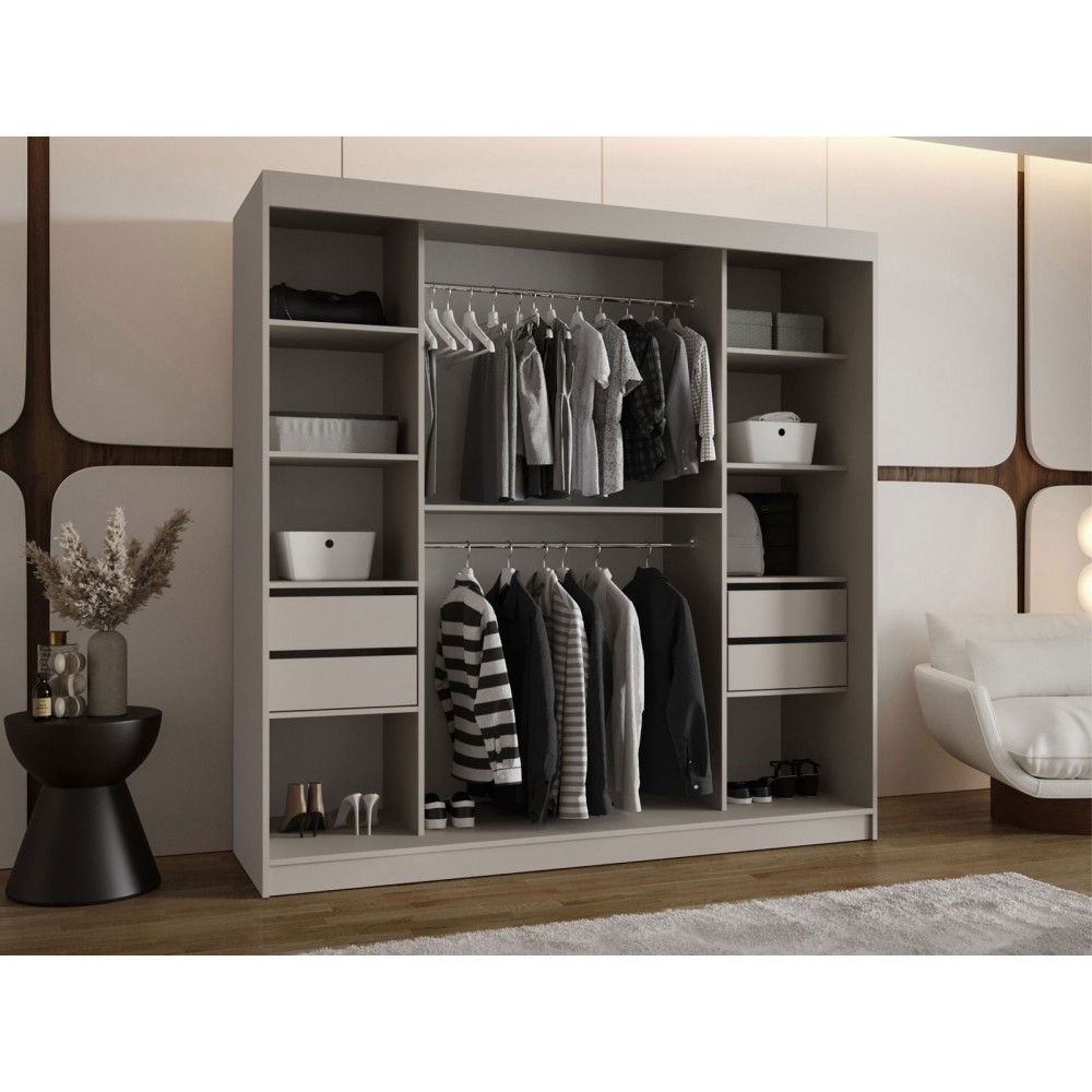 Ντουλάπα Bahrajn III 200 συρόμενη-Cashmere