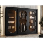 Ντουλάπα Bahrajn III 250 συρόμενη-Μαύρο