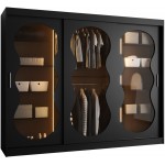 Ντουλάπα Bahrajn III 250 συρόμενη-Μαύρο