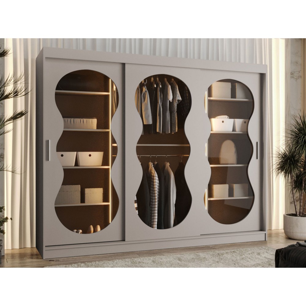 Ντουλάπα Bahrajn III 250 συρόμενη-Cashmere