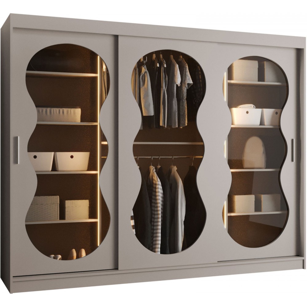 Ντουλάπα Bahrajn III 250 συρόμενη-Cashmere