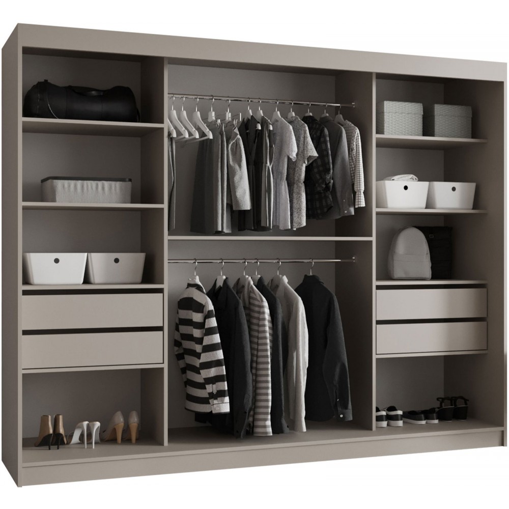 Ντουλάπα Bahrajn III 250 συρόμενη-Cashmere