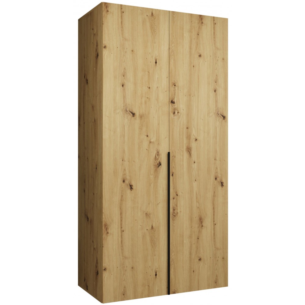 Ντουλάπα Alicante-Φυσικό - Μαύρο-Μήκος: 100εκ