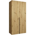 Ντουλάπα Alicante-Φυσικό - Μαύρο-Μήκος: 100εκ