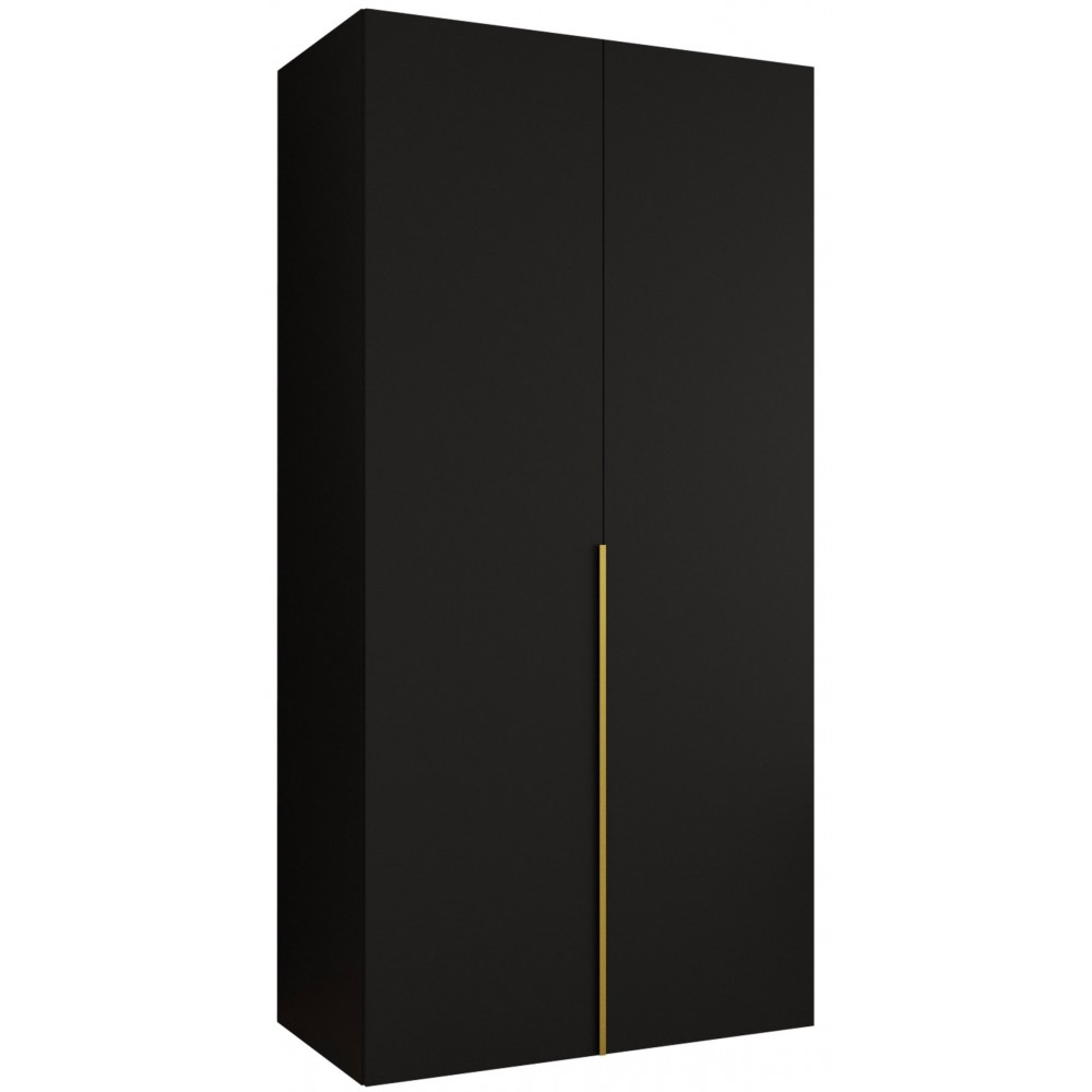 Ντουλάπα Alicante-Μαύρο - Χρυσό-Μήκος: 100εκ