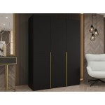 Ντουλάπα Alicante-Μαύρο - Χρυσό-Μήκος: 150εκ