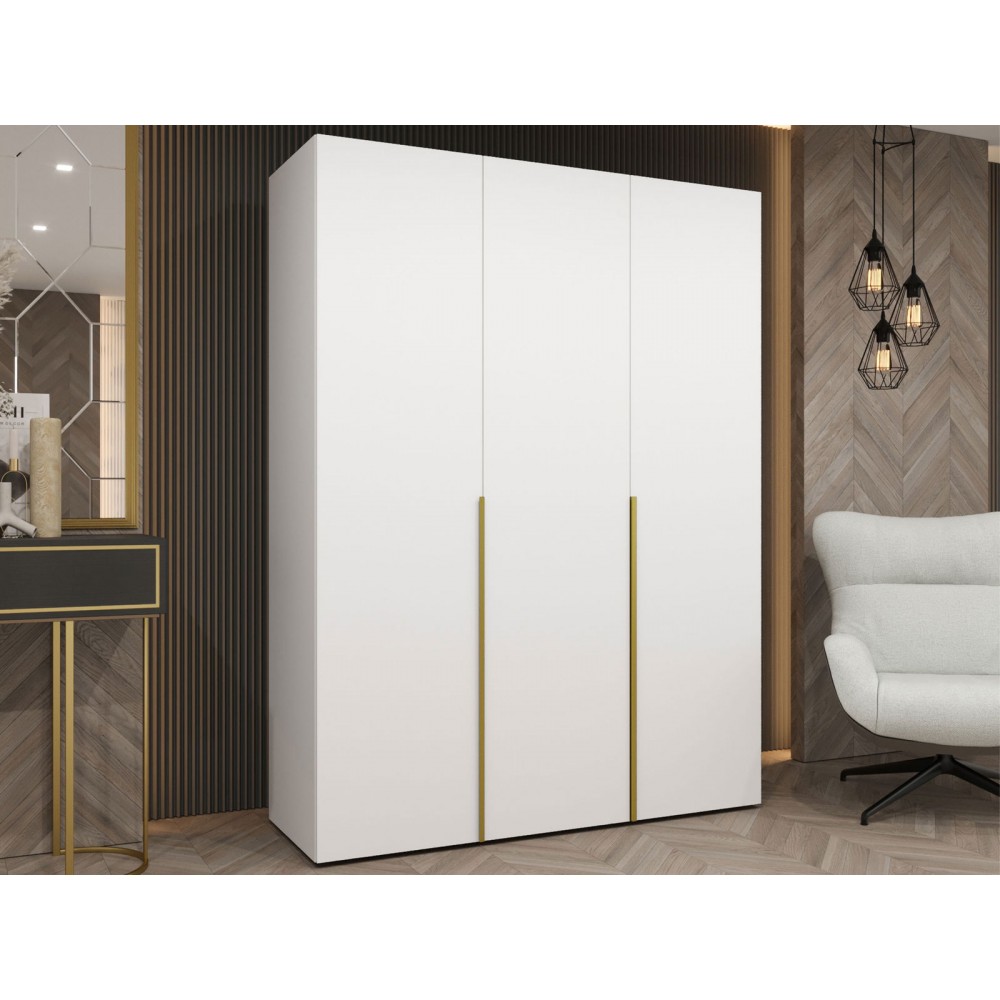 Ντουλάπα Alicante-Λευκό - Χρυσό-Μήκος: 150εκ