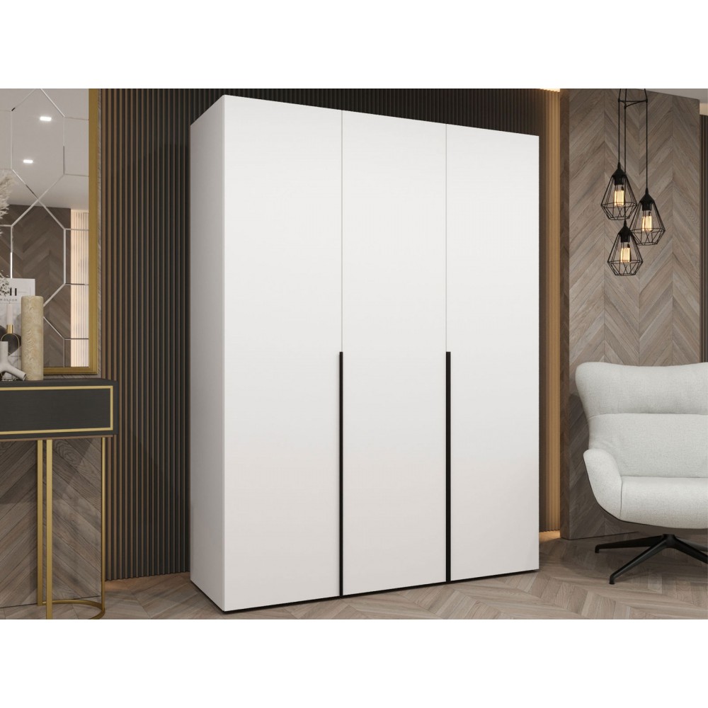 Ντουλάπα Alicante-Λευκό - Μαύρο-Μήκος: 150εκ