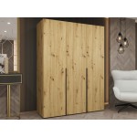 Ντουλάπα Alicante-Φυσικό - Μαύρο-Μήκος: 150εκ