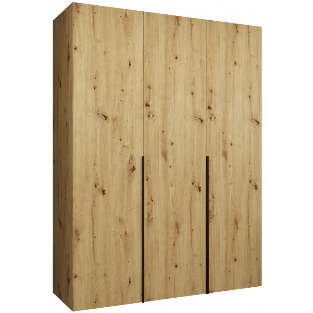 Ντουλάπα Alicante-Φυσικό - Μαύρο-Μήκος: 150εκ