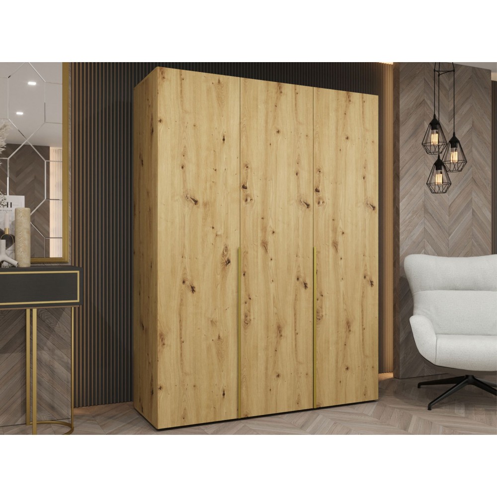 Ντουλάπα Alicante-Φυσικό - Χρυσό-Μήκος: 150εκ