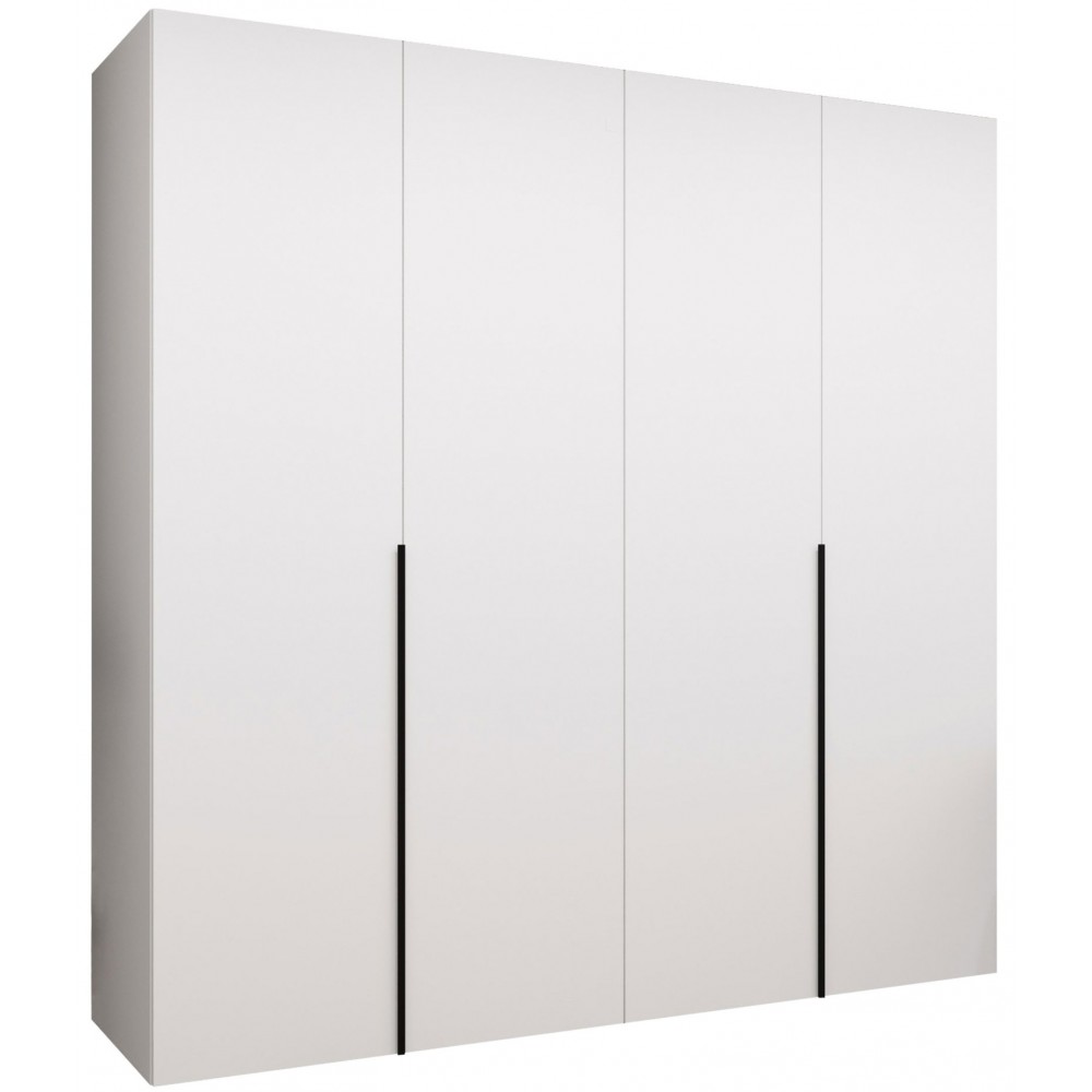 Ντουλάπα Alicante-Λευκό - Μαύρο-Μήκος: 200εκ