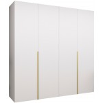 Ντουλάπα Alicante-Λευκό - Χρυσό-Μήκος: 200εκ