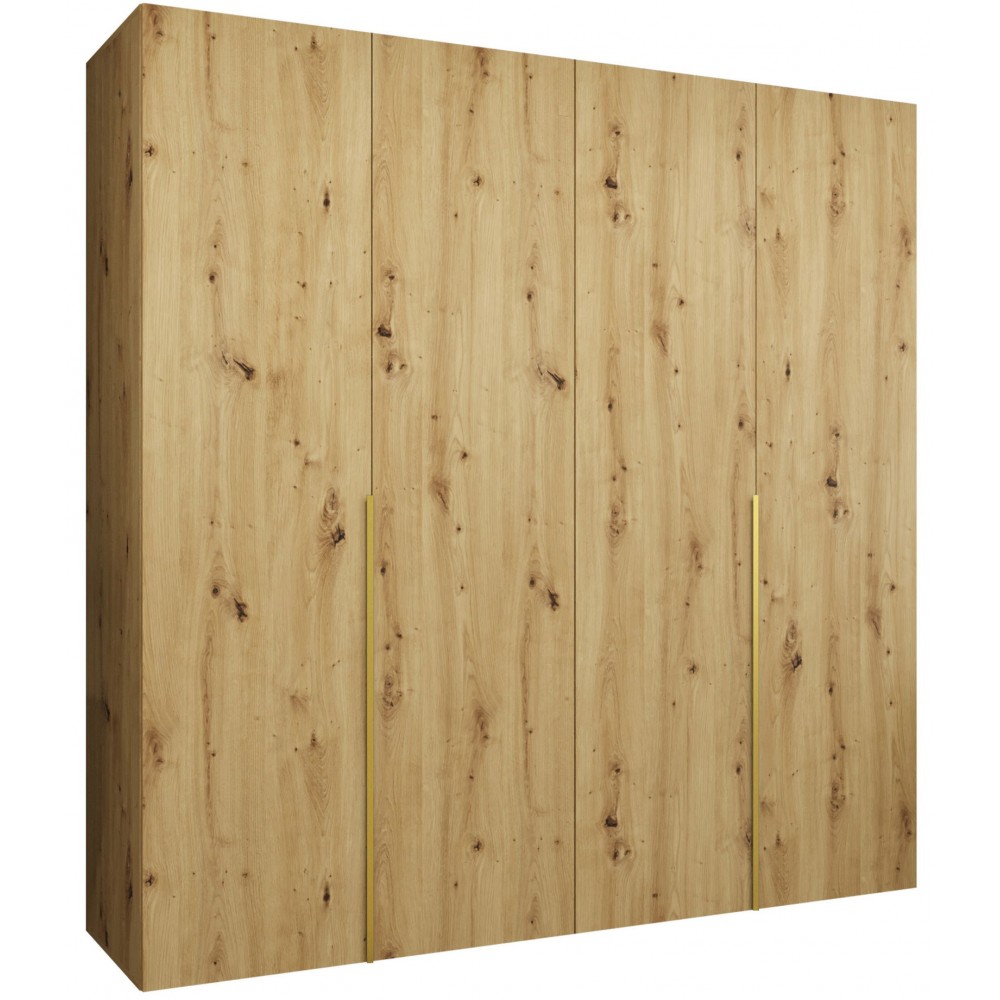 Ντουλάπα Alicante-Φυσικό - Χρυσό-Μήκος: 200εκ