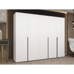 Ντουλάπα Alicante-Λευκό - Μαύρο-Μήκος: 250εκ