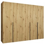 Ντουλάπα Alicante-Φυσικό - Μαύρο-Μήκος: 250εκ