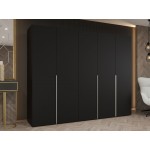 Ντουλάπα Alicante-Μαύρο - Cashmere-Μήκος: 250εκ