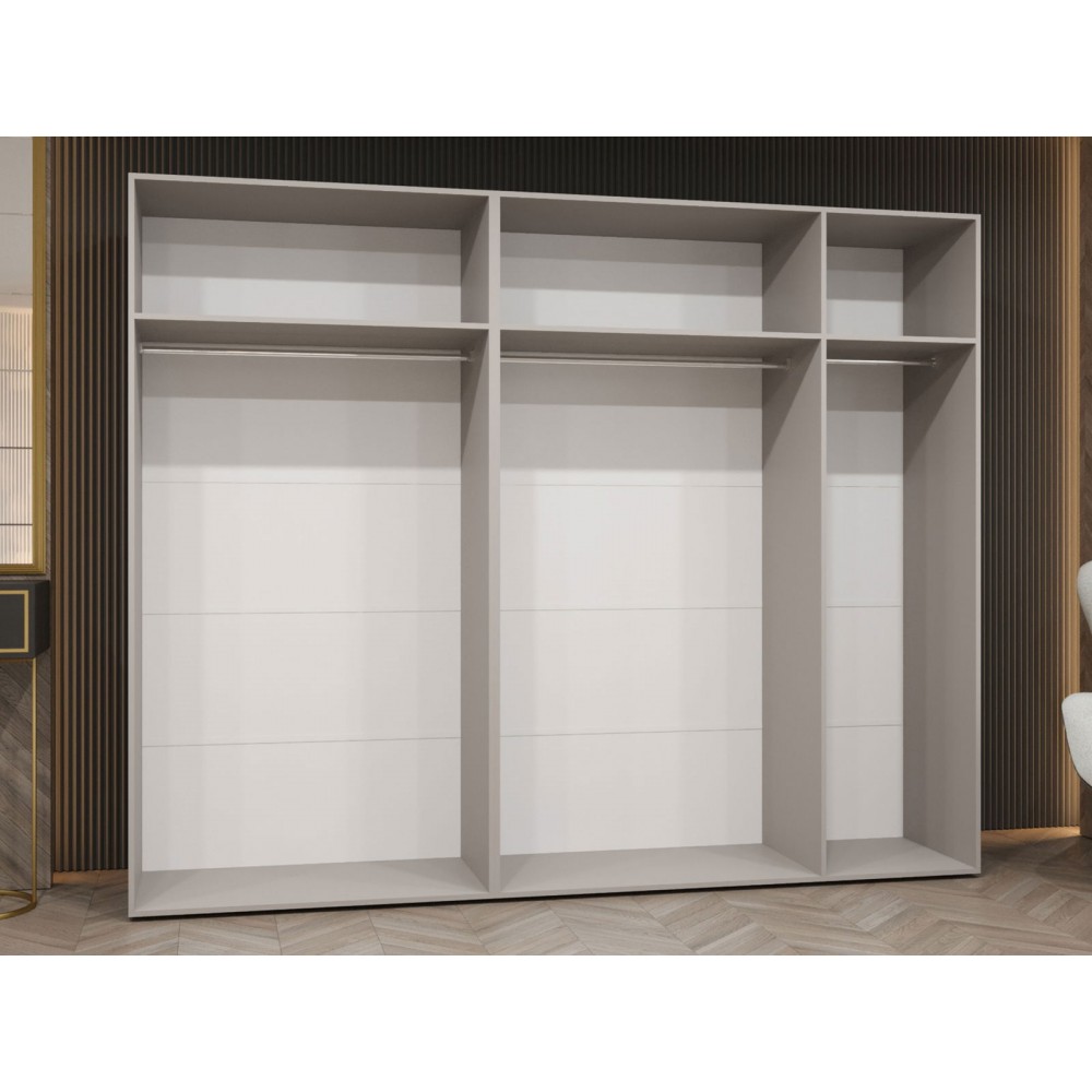 Ντουλάπα Alicante-Μαύρο - Cashmere-Μήκος: 250εκ