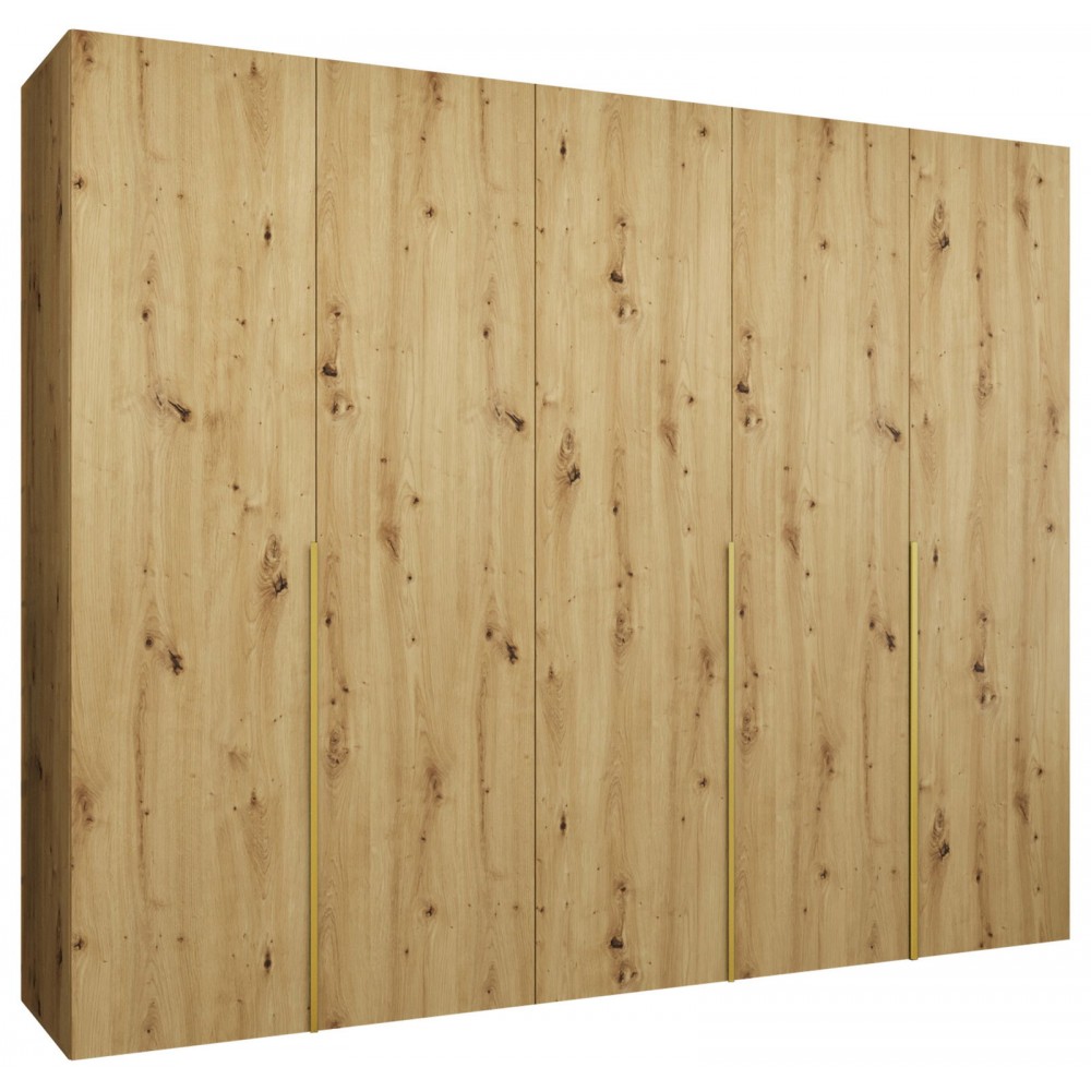 Ντουλάπα Alicante-Φυσικό - Χρυσό-Μήκος: 250εκ