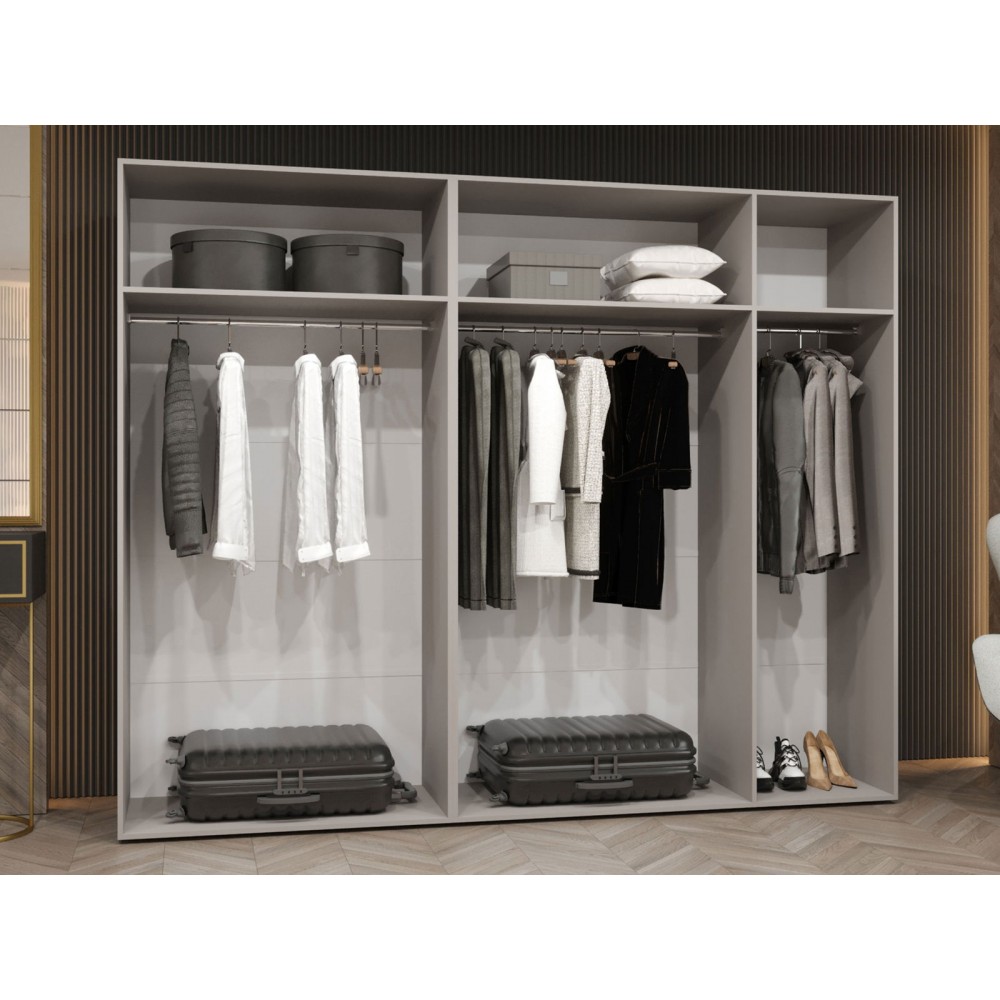 Ντουλάπα Alicante-Cashmere - Μαύρο-Μήκος: 250εκ