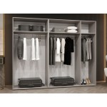 Ντουλάπα Alicante-Cashmere - Μαύρο-Μήκος: 250εκ