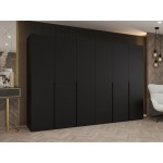 Ντουλάπα Alicante Εξάφυλλη-Μαύρο