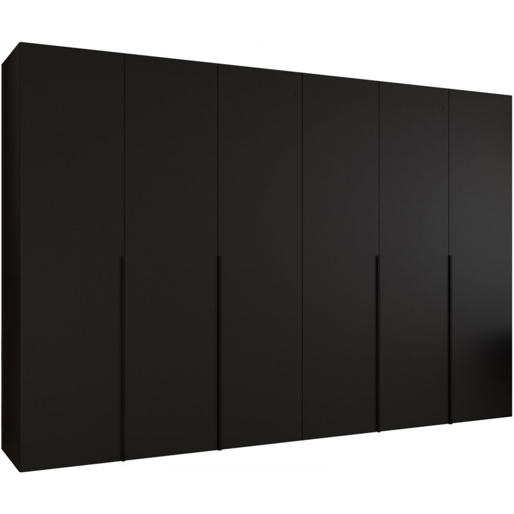 Ντουλάπα Alicante Εξάφυλλη-Μαύρο