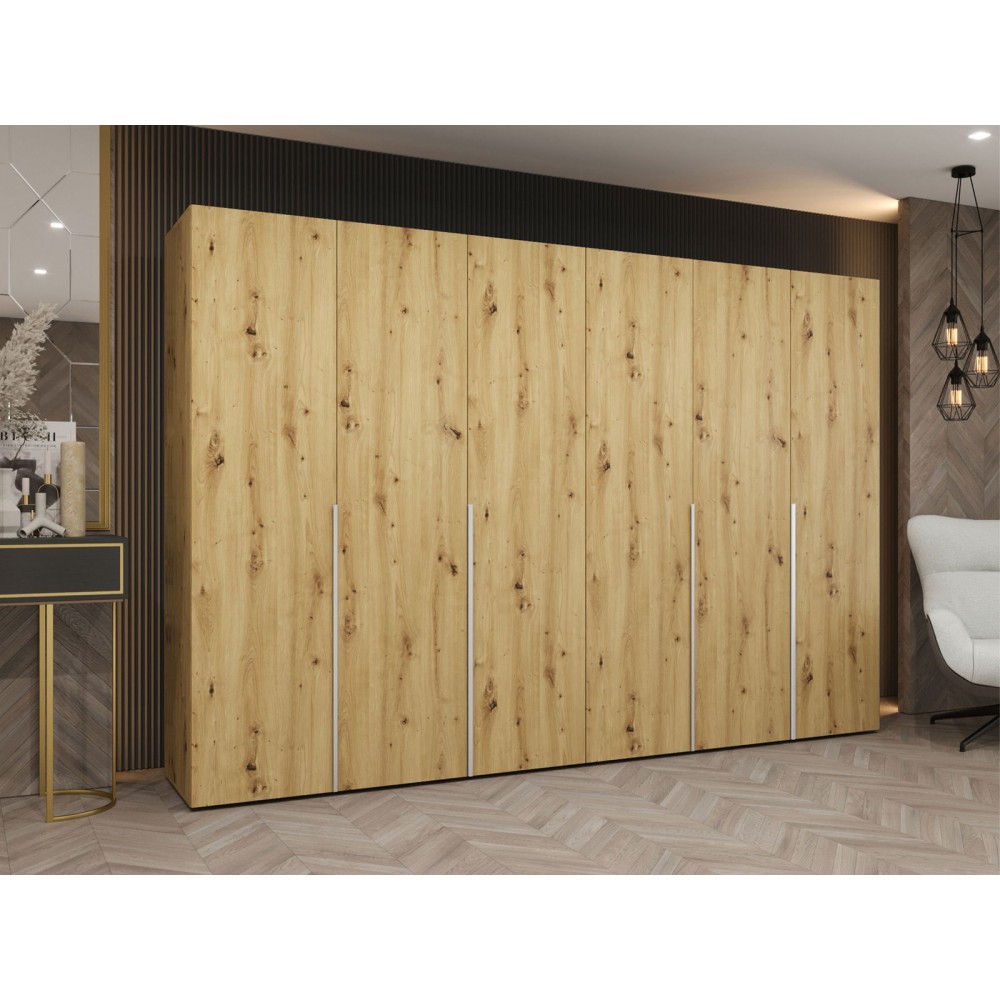 Ντουλάπα Alicante Εξάφυλλη-Φυσικό - Cashmere