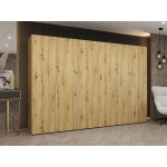 Ντουλάπα Alicante Εξάφυλλη-Φυσικό - Cashmere