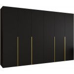Ντουλάπα Alicante Εξάφυλλη-Μαύρο - Χρυσό