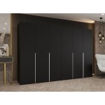 Ντουλάπα Alicante Εξάφυλλη-Μαύρο - Cashmere