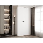 Ντουλάπα Como I-Λευκό - Μαύρο-Μήκος: 100εκ