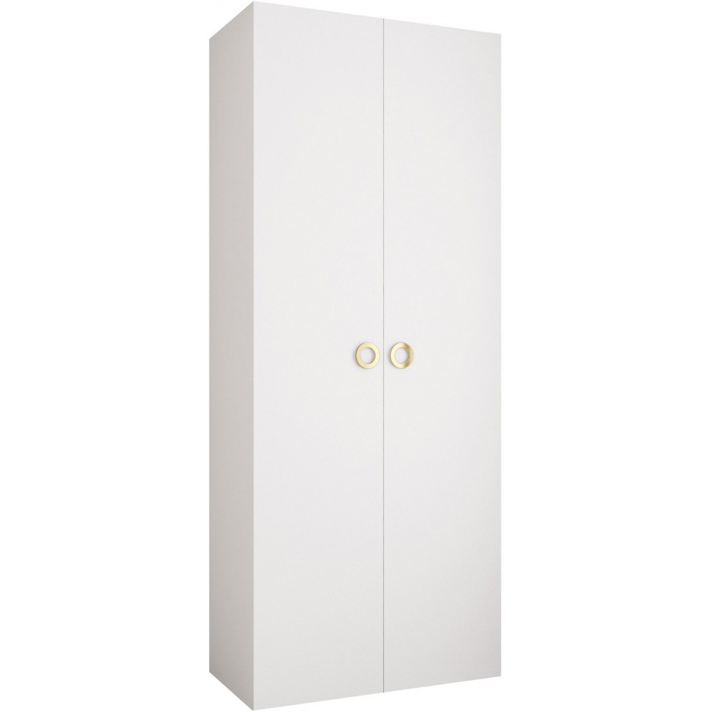 Ντουλάπα Como I-Λευκό - Χρυσό-Μήκος: 100εκ