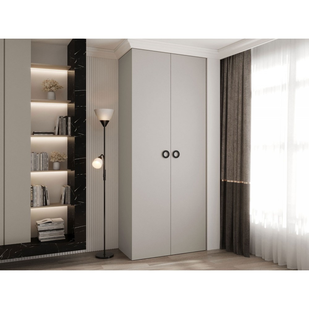 Ντουλάπα Como I-Cashmere - Μαύρο-Μήκος: 100εκ