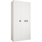 Ντουλάπα Como I-Λευκό - Μαύρο-Μήκος: 120εκ