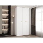 Ντουλάπα Como I-Λευκό - Χρυσό-Μήκος: 120εκ