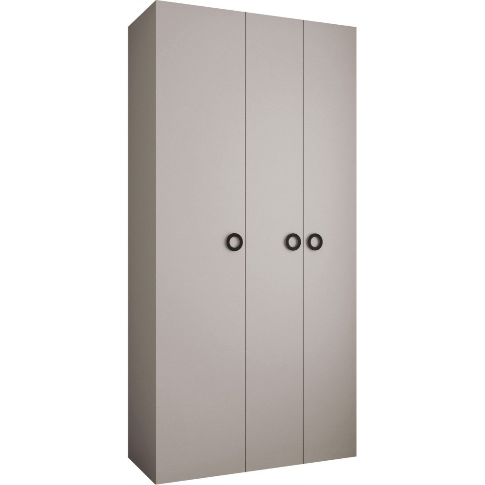 Ντουλάπα Como I-Cashmere - Μαύρο-Μήκος: 120εκ