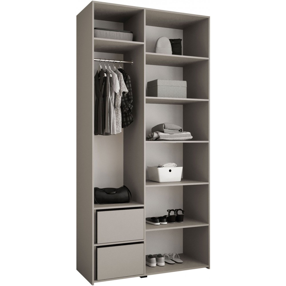 Ντουλάπα Como I-Cashmere - Μαύρο-Μήκος: 120εκ