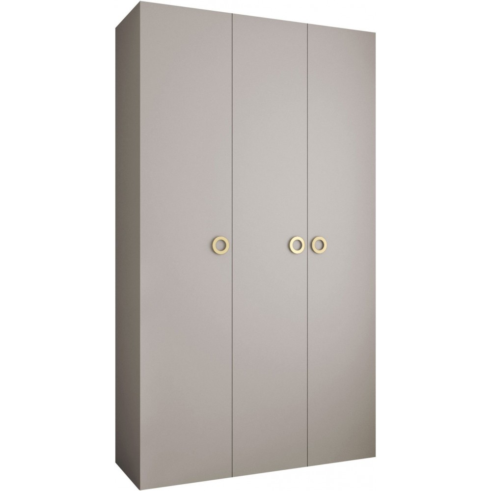 Ντουλάπα Como I 140 Τρίφυλλη-Cashmere - Χρυσό