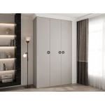 Ντουλάπα Como I 140 Τρίφυλλη-Cashmere - Μαύρο