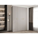 Ντουλάπα Como I 160 Τρίφυλλη-Cashmere - Χρυσό