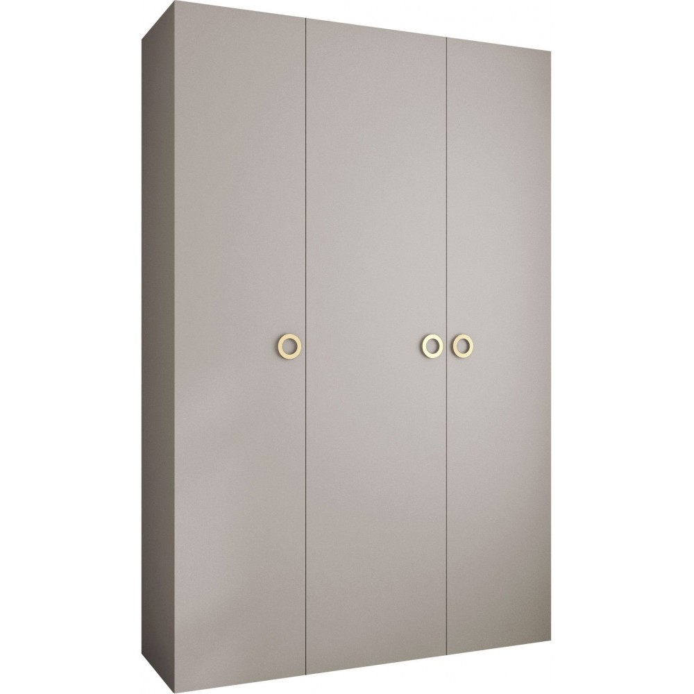 Ντουλάπα Como I 160 Τρίφυλλη-Cashmere - Χρυσό