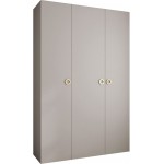 Ντουλάπα Como I 160 Τρίφυλλη-Cashmere - Χρυσό