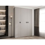 Ντουλάπα Como I 160 Τρίφυλλη-Cashmere - Μαύρο