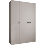 Ντουλάπα Como I 160 Τρίφυλλη-Cashmere - Μαύρο