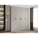 Ντουλάπα Como I 200 Τετράφυλλη-Cashmere - Μαύρο