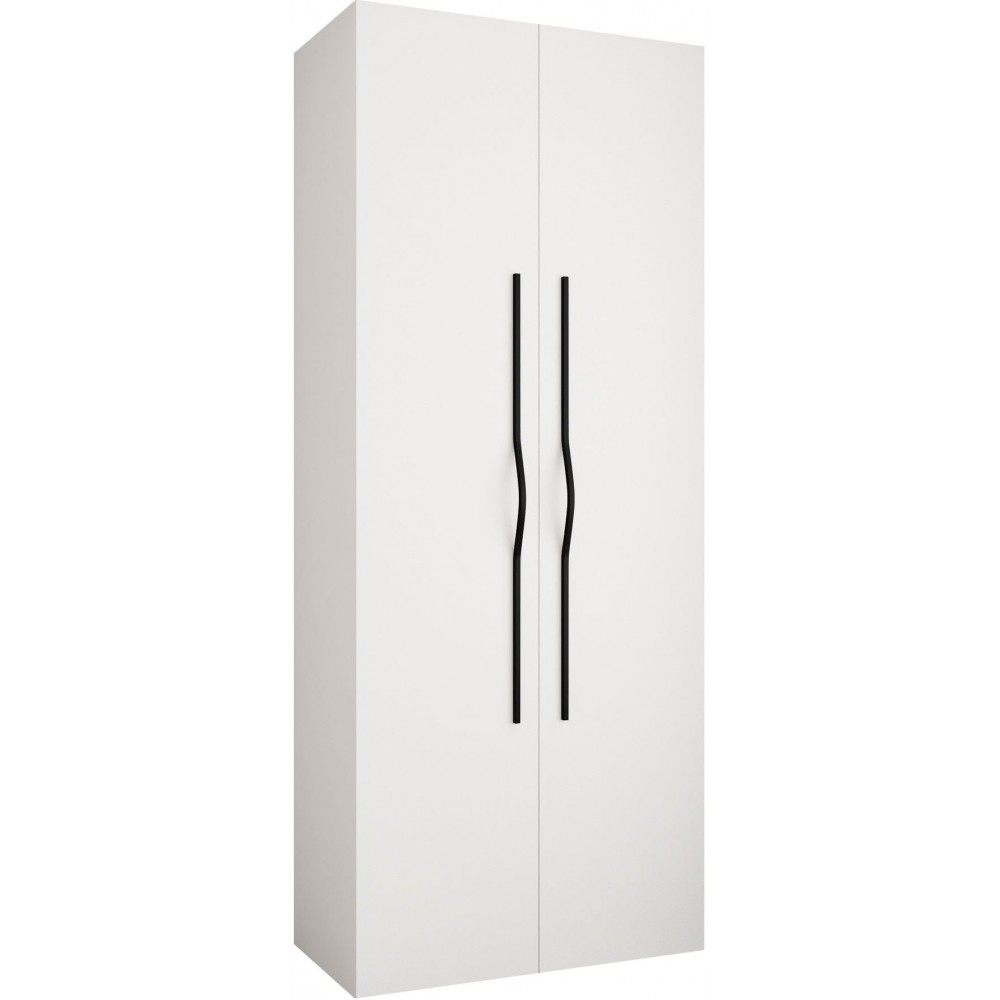 Ντουλάπα Como II-Λευκό - Μαύρο-Μήκος: 100εκ