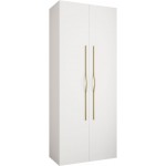 Ντουλάπα Como II-Λευκό - Χρυσό-Μήκος: 100εκ