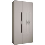 Ντουλάπα Como II 120 Τρίφυλλη-Cashmere - Μαύρο